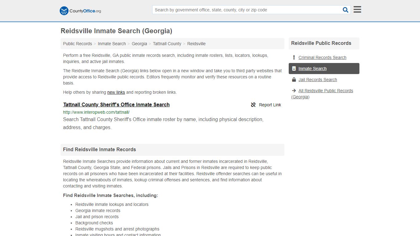 Inmate Search - Reidsville, GA (Inmate Rosters & Locators)